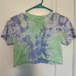 TIE DYE CROPPED T SHIRT